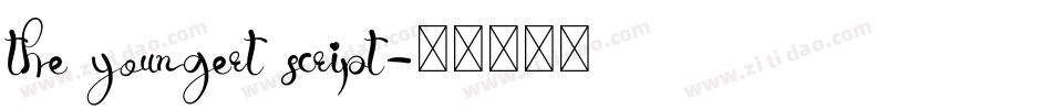 the youngert script字体转换